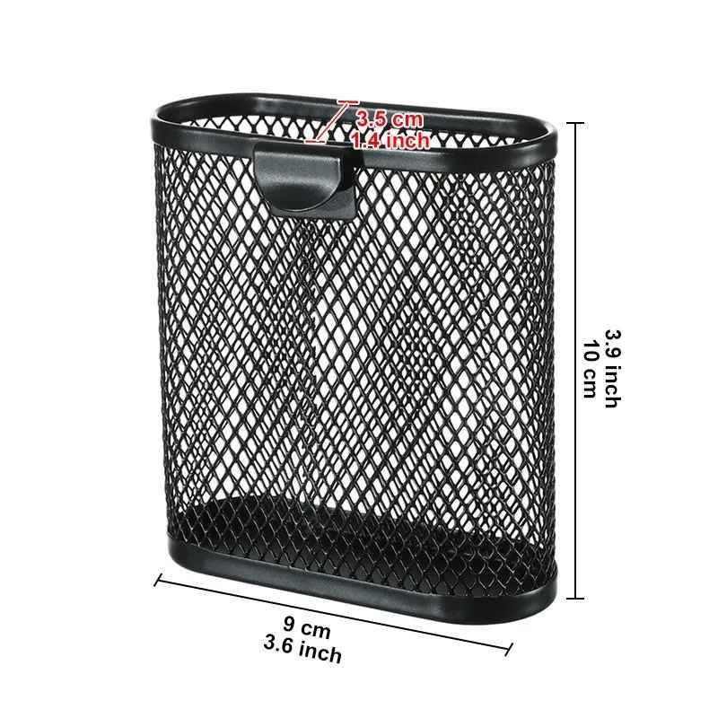 Metal Mesh Desk Organizer - Multi-Compartment Office Storage