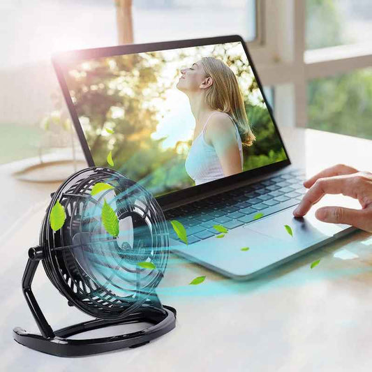 Mini USB Desk Fan - Adjustable Quiet Cooling Fan
