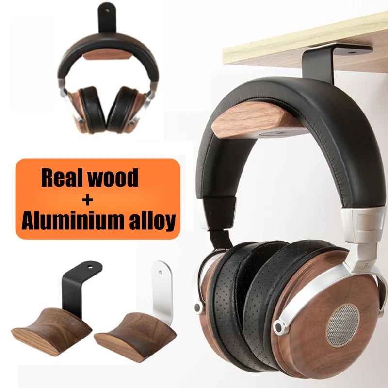 Wood 7 Aluminum Headphone Stand - Desk Headset Holder